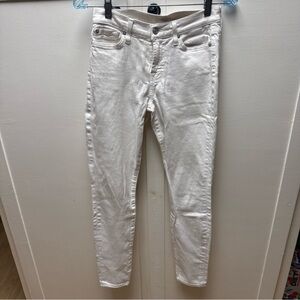 7 FOR ALL MANKIND The Gwenevere Ankle Skinny Jeans Women's Size 25 White